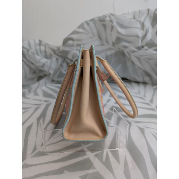 Dooney & Bourke Vintage Y2K Crayon Heart Mini Tassel Tote Satchel Italy - Picture 9 of 16